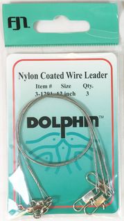 12" NYLON COATED WIRE LEADER 3PK