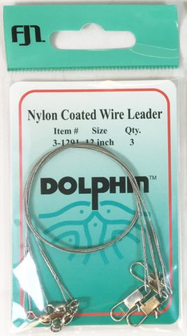 12" NYLON COATED WIRE LEADER 3PK