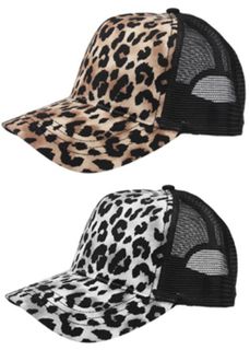 LEOPARD PRINT TRUCKER CAP ASST.