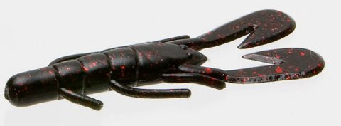 3" ULTRA VIBE SPEED CRAW BLACK/RED GLITTER 12PK