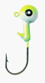 **WSL** 1/4 OZ BALL HEAD JIGS WHITE/CHART 10PK