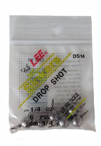 1/4 OZ LEE DROP SHOT WEIGHTS 6PK