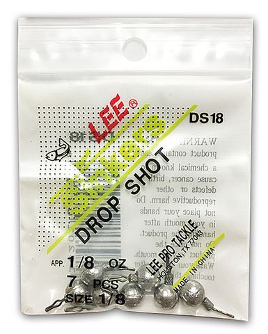 1/8 OZ LEE DROP SHOT WEIGHTS 7PK