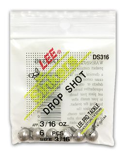 3/16 OZ LEE DROP SHOT WEIGHTS 6PK