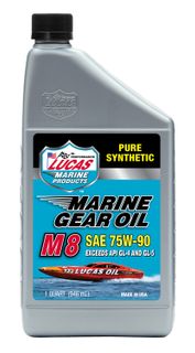 1 QT PURE SYNTHETIC MARINE GEAR OIL M8 SAE 75W-90 6/CS