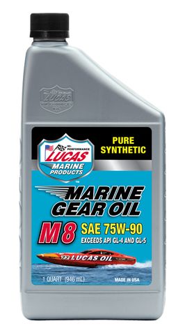 1 QT PURE SYNTHETIC MARINE GEAR OIL M8 SAE 75W-90 6/CS