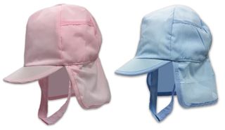 BABY SIZE SUNBEATER CAP W/SCAPE PINK/BLUE