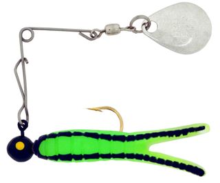 1/8 OZ CAJUN SUPER SPIN LURE GREEN/BLACK STRIPE