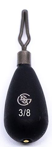 **WSL** 3/8 OZ GREEN SERIES DROP SHOT TUNGSTEN WEIGHT BLK 2PK