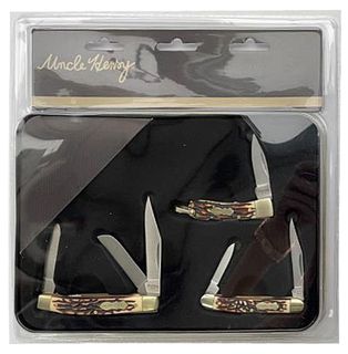 UNCLE HENRY 3 PC COMBO TIN-STAG