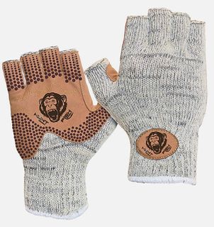 WOOLY LONG TAN HALF FINGER GLOVE S/M