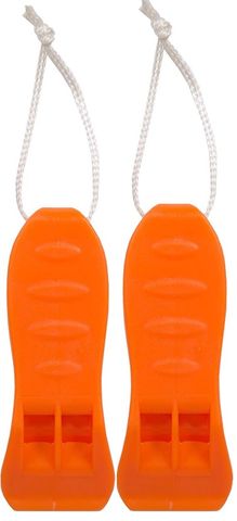 PLASTIC EMERGENCY WHISTLE 2PK