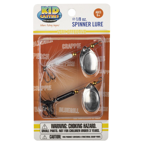 1/8 OZ KID CASTERS SPINNER LURE 2 PK AGES: 6+