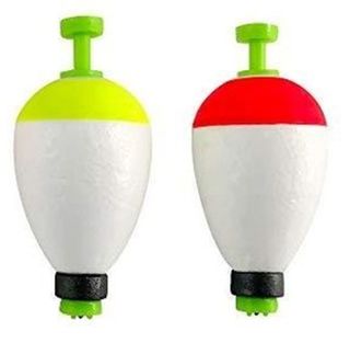 **WSL** 1.75" FISH'N FOAM WEIGHTED PEAR CLIP-ON FLOATS RED/WHT 2PK