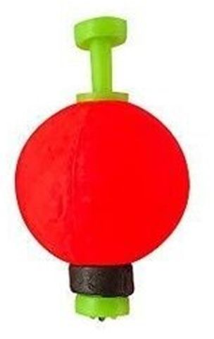 1.25" FISH'N FOAM WEIGHTED ROUND CLIP-ON FLOATS RED 2PK