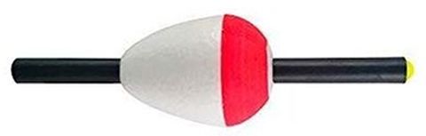 1.25" FISH'N FOAM PEAR /OVAL SLIP STICK FLOATS RED/WHT 2PK