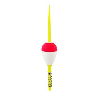 1.5" FISH'N FOAM PEAR/OVAL SPRING STICK FLOATS RED/WHT 2PK