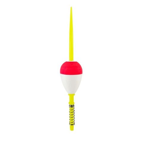 **WSL** 1.5" FISH'N FOAM PEAR/OVAL SPRING STICK FLOATS RED/WHT 2PK