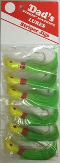 1 OZ STRIPER JIG CHARTREUSE 1PK   6PK/CD