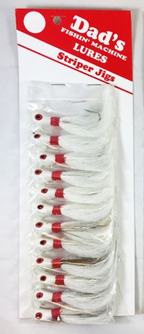 1/2 OZ STRIPER JIG WHITE 1PK   12PK/CD