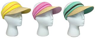 **WSL** STRAW VISOR W/TERRY CLOTH CROWN