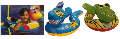 **WSL** 27.5" WACKY ANIMAL SPLIT SWIM RING 3 STYLES