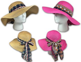 TOYO LADIES SWINGER HAT  W/SCARF BAND