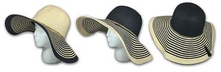 TOYO LADIES 2 TONE SWINGER HAT W/GOLD CHAIN BAND