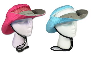 LADIES 2 TONE NYLON BUCKET HAT W/SNAPS