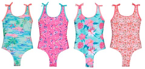 GIRL'S 1PC SWIMSUITS 7-16 ASST. STYLES & DESIGNS