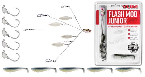 3.5" YUM/SCOTTSBORO FLASH MOB JR. 6PC KIT SEXY SHAD