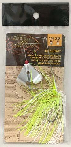 3/8 OZ BAD RIVER BUZZBAIT CHART/WHITE | Bishop Distributing, Inc.
