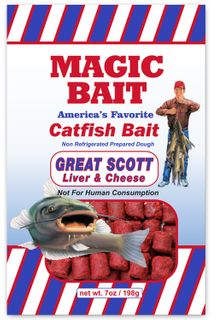 7 OZ MAGIC BAIT CATFISH BAIT- GREAT SCOTT LIVER & CHEESE