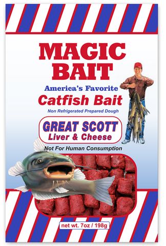 7 OZ MAGIC BAIT CATFISH BAIT- GREAT SCOTT LIVER & CHEESE