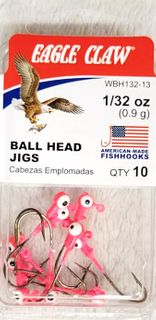 1/32 OZ BALL HEAD JIGS PINK 10PK