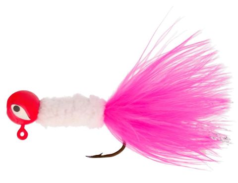 1/32 OZ PRO-V CRAPPIE JIG PINK/WHITE 6PK