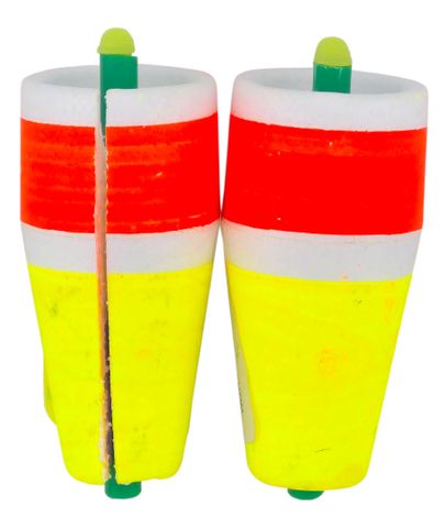 2" WEIGHTED POPPIN CORK SLOTTED FLOAT 12PK