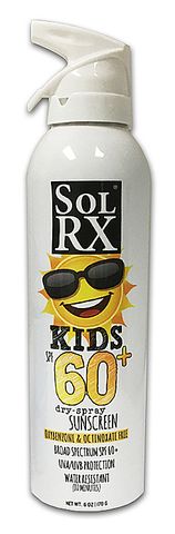 6 OZ OXYBENZONE FREE DRY-SPRAY KIDS SUNSCREEN SPF 60+