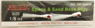 1/8 OZ SPECK & SAND BASS RIGS WHITE/WHITE 2PK
