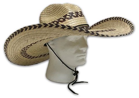 BIG TEX LIGHT SOMBRERO HAT 7" BRIM WITH PITCHED FRONT CROWN