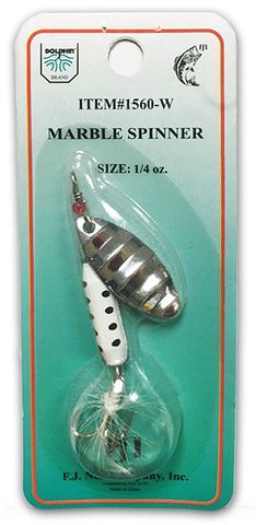 1/4 OZ MARBLE SPINNER LURE WHITE