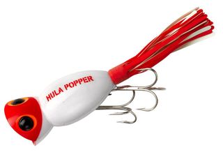 3/8 OZ HULA POPPER WHITE/RED