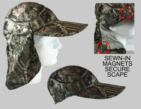 SOLAR GUARD CAMO HAT W/PACKABLE SCAPE