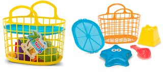 5 PC BEACH TOYS BASKET AGES: 2+