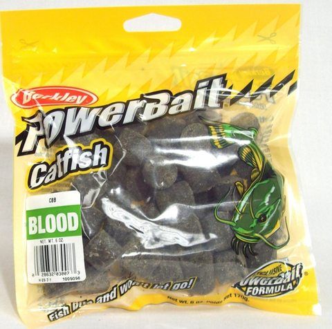 6 OZ POWERBAIT CATFISH BAIT CHUNKS CHICKEN BLOOD