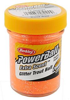 1.75 OZ POWER BAIT GLITTER TROUT BAIT FL. ORANGE