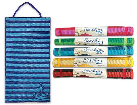 35"X70" BEACH MAT WITH ELASTIC BAND AND CARRYING STRAP
