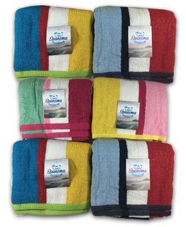 30"X60" INPANEMA - STRIPE TOWELS ASST. COLORS