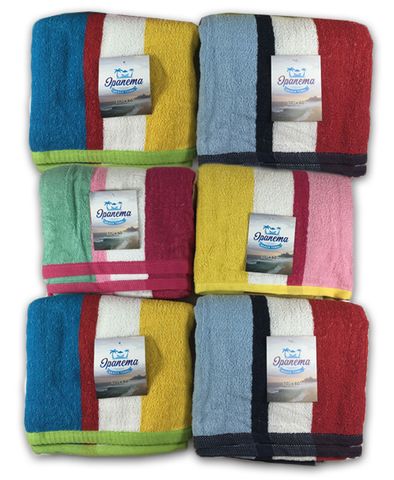 30"X60" INPANEMA - STRIPE TOWELS ASST. COLORS