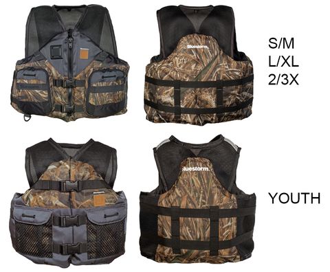 **WSL** SPORTSMAN CAMO MESH FISHING LIFE JACKET S/M